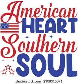 American Heart Southern soul, design and vector file.