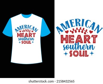 american heart southern soul t shirt design