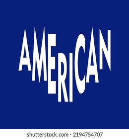 American in heart vector illustration