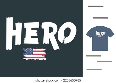 american hero t shirt design 