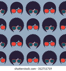  american hippie vector seamless patterns