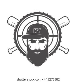 American hipster label vector