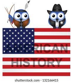 American History Flag isolated on white background