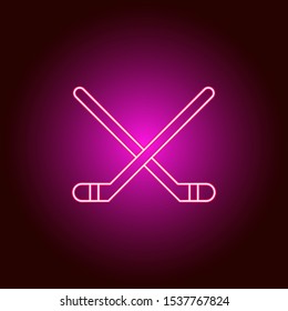 American, hockey, icon. Modern American USA vector icon - neon vector. Can be used for web, mobile