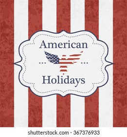 american holiday background with eagle 