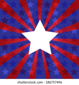 American holidays background with American flag colors