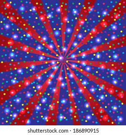 American holidays background with American flag colors