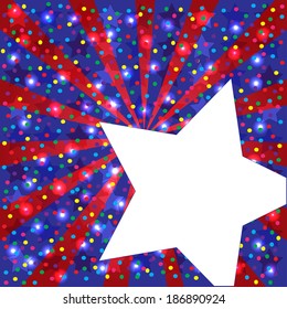 American holidays background with American flag colors