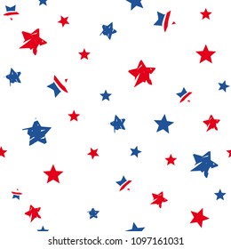 american holidays seamless pattern with stars