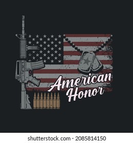 American Honor Flag Riffle Concept