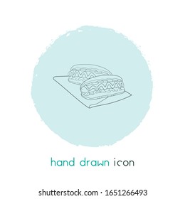 American hot dog icon line element. Vector illustration of american hot dog icon line isolated on clean background for your web mobile app logo design.