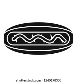 American hot dog icon. Simple illustration of american hot dog vector icon for web design isolated on white background