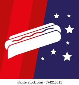 American Hot Dog Vector Icon