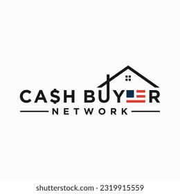 american house logo design vector silhouette illustration