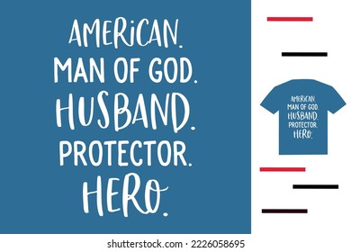 American husband t shirt design