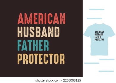 American husband t shirt design 