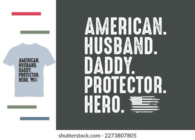 American husband t shirt design