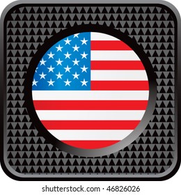 american icon black checkered web button
