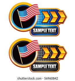 american icon gold arrow nameplates