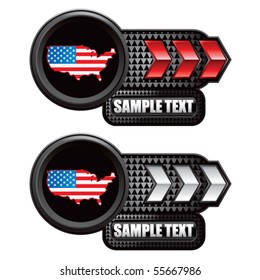 american icon red and white arrow nameplates