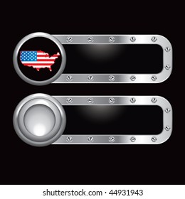 american icon silver metal banners