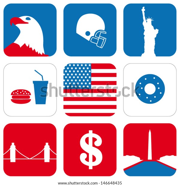 american-icons-stock-vector-royalty-free-146648435