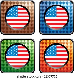 american icons square checkered web buttons