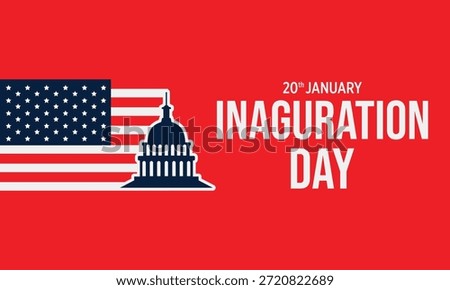 American Inauguration Day Design with US Flag and Capitol Illustration