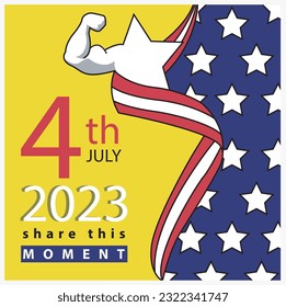 american independence, independence of america, fourth of july, 4th of july, american flag, american coat of arms, star, yellow background, blue
