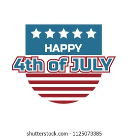 american independence day 4th of July poster, red blue white flag. vector illustration 
