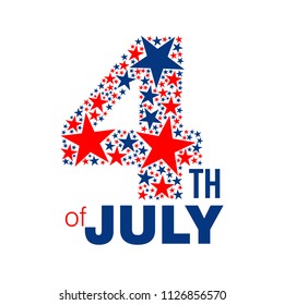 American Independence Day , 4th of July in Vector