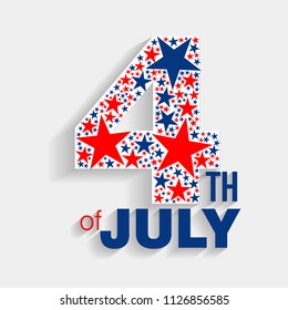 American Independence Day , 4th of July in Vector