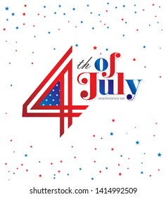 American Independence Day 4th of July Background Template Design