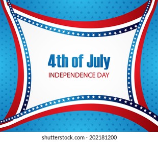 American independence day 4th of july fantastic wave background illustration