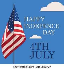 american independence day 4th july card