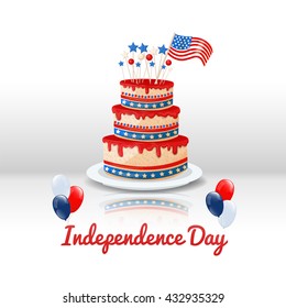 American Independence Day. 4th of July USA Holiday. Vector illustration