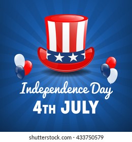 American Independence Day. 4th of July USA Holiday Background. Vector illustration