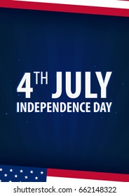 American Independence Day. 4th of July. Template background for greeting cards, posters, leaflets and brochure. Vector illustration