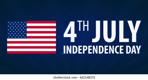 American Independence Day. 4th July. Template background for greeting cards, posters, leaflets and brochure. Vector illustration