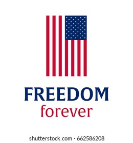 American Independence Day. 4th July. Template background for greeting cards, posters, leaflets and brochure. Vector illustration