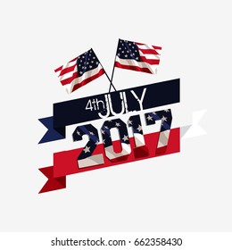 American Independence Day . 4th of July.Vector background for greeting cards, posters, leaflets and brochure. 