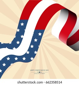 American Independence Day . 4th of July.Vector background for greeting cards, posters, leaflets and brochure. 