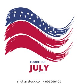 American Independence Day . 4th of July.Vector background for greeting cards, posters, leaflets and brochure. 