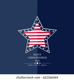 American Independence Day . 4th of July.Vector background for greeting cards, posters, leaflets and brochure. 