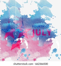 American Independence Day . 4th of July.Vector background for greeting cards, posters, leaflets and brochure. 