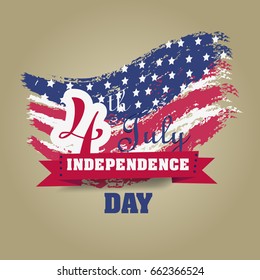 American Independence Day . 4th of July.Vector background for greeting cards, posters, leaflets and brochure. 