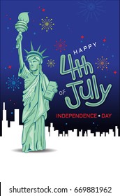 American Independence Day. 4th of July.Vector cards, posters, leaflets and brochure