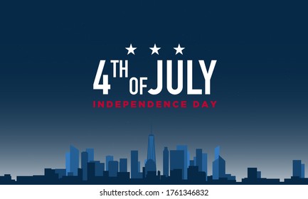 American Independence Day Background. Fourth of July. Vector illustration