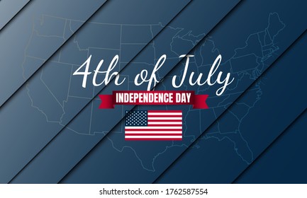 American Independence Day Background. Fourth of July. Vector illustration