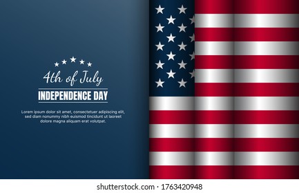 American Independence Day Background. Fourth of July. Vector illustration